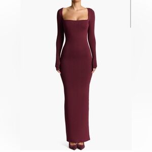 Naked Wardrobe Square Neck Maxi Dress